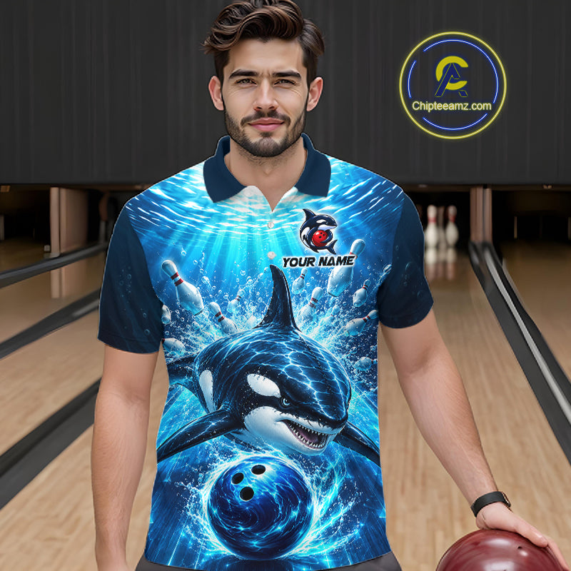 Custom Orca Bowling Team Shirt Ocean Bowling Jersey
