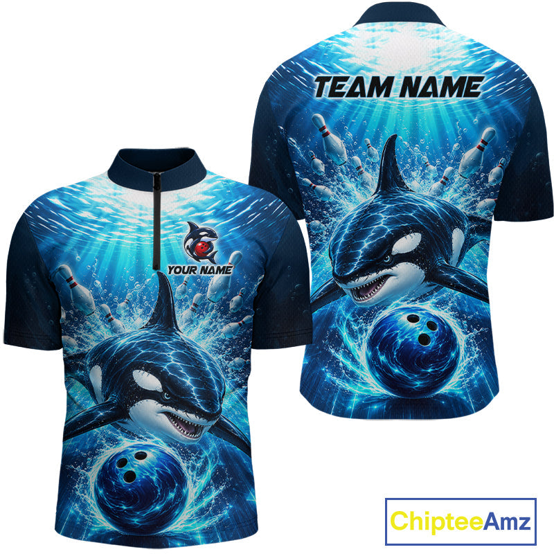 Custom Orca Bowling Team Shirt Ocean Bowling Jersey