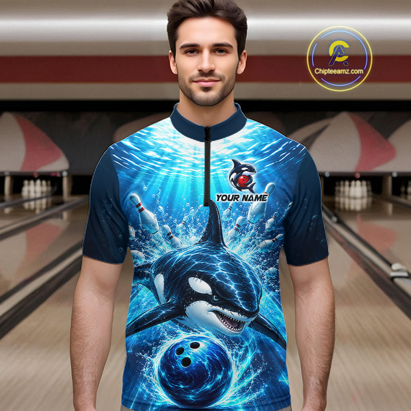 Custom Orca Bowling Team Shirt Ocean Bowling Jersey