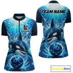 Custom Orca Bowling Team Shirt Ocean Bowling Jersey