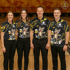 Custom Yellow Funny Cat Bowling Shirt Bowling Team Jersey