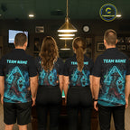 Custom Grim Reaper Billiard Shirts Pirate 8 Ball Billiard Pool Jersey