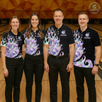 Custom Holographic Flame Bowling Shirt Bowling League Jersey Polo & 1/4-Zip