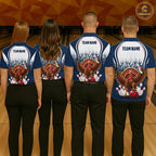 Funny Turkey Bowling Shirts Personalized Navy Bowling Jersey League