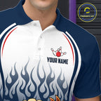 Custom Funny Turkey Bowling Shirts Navy Bowling League Jersey