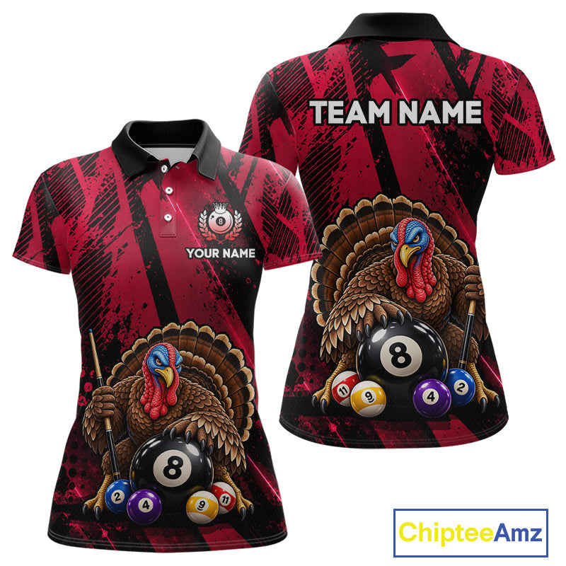 Custom Funny Turkey 8 Ball Billiard Shirts Team Pool Jersey