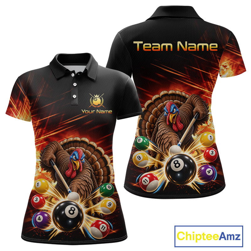 Custom Funny Turkey 8 Ball Billiard Shirts Team Pool Jersey