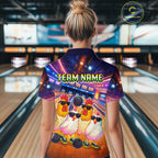 Custom Team of Four Chickens Bowling Shirts Funny Bowling Jersey