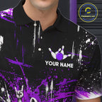 Custom Purple Funny Raccoon with Beer Bowling Shirts Bowling Jersey