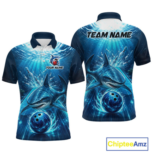 Custom Shark Bowling Shirt Bowling Team Jersey Polo & Quarter-Zip Outfit