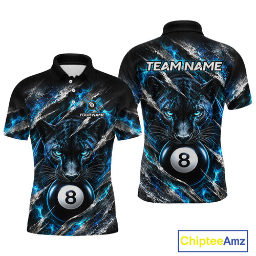 Custom Panther 8 Ball Billiard Shirt Pool Billiard Jersey