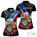 Custom American Flag Funny Beer Dart Shirt Dart Team Jersey Dartboard Outfit