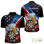 Custom American Flag Funny Beer Dart Shirt Dart Team Jersey Dartboard Outfit