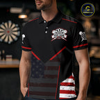 Custom American Flag Dart Shirt Patriotic Dart Team Jersey Dartboard Outfit
