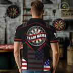 Custom American Flag Dart Shirt Patriotic Dart Team Jersey Dartboard Outfit