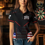 Custom American Flag Dart Shirt Patriotic Dart Team Jersey Dartboard Outfit