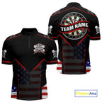 Custom American Flag Dart Shirt Patriotic Dart Team Jersey Dartboard Outfit
