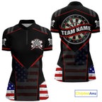 Custom American Flag Dart Shirt Patriotic Dart Team Jersey Dartboard Outfit
