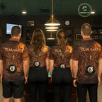 Custom Spider Skull 8 Ball Billiard Shirt Halloween Pool Billiard Jersey