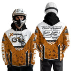 Orange Motocross Hoodie Dirt Bike Hoodie Adults + Custom Racing Sweatshirt MotoX