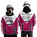 Pink Motocross Hoodie Dirt Bike Hoodie Adults + Custom Racing Sweatshirt MotoX