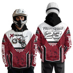 Red Motocross Hoodie Dirt Bike Hoodie Adults + Custom Racing Sweatshirt MotoX