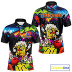 Custom Colorful Beer Bowling Shirts Funny Bowling Team Jersey Bowling Outfit