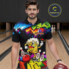 Custom Colorful Beer Bowling Shirts Funny Bowling Team Jersey Bowling Outfit