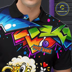 Custom Colorful Beer Bowling Shirts Funny Bowling Team Jersey Bowling Outfit