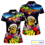 Custom Colorful Beer Bowling Shirts Funny Bowling Team Jersey Bowling Outfit