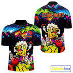 Custom Colorful Beer Bowling Shirts Funny Bowling Team Jersey Bowling Outfit
