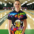 Custom Colorful Beer Bowling Shirts Funny Bowling Team Jersey Bowling Outfit
