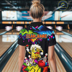 Custom Colorful Beer Bowling Shirts Funny Bowling Team Jersey Bowling Outfit