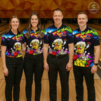 Custom Colorful Beer Bowling Shirts Funny Bowling Team Jersey Bowling Outfit