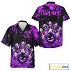 Purple Horror Bowling Hawaiian Shirt and Custom Bowling Jersey Halloween