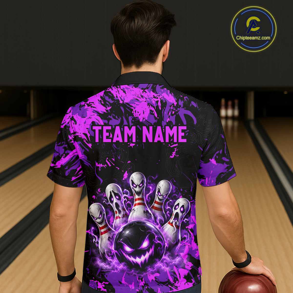 Purple Horror Bowling Hawaiian Shirt and Custom Bowling Jersey Halloween