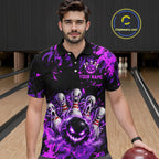 Purple Horror Bowling Team Shirt Custom Bowling Jersey Halloween Gitf