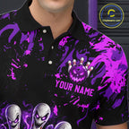 Purple Horror Bowling Team Shirt Custom Bowling Jersey Halloween Gitf