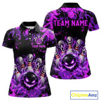 Purple Horror Bowling Team Shirt Custom Bowling Jersey Halloween Gitf