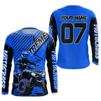 Blue ATV Racing Jersey Upf30+ Custom Motocross Jersey Extreme Riding Shirt
