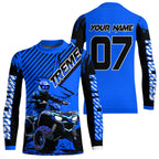 Blue ATV Racing Jersey Upf30+ Custom Motocross Jersey Extreme Riding Shirt