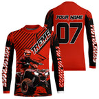 Red ATV Racing Jersey Upf30+ Custom Motocross Jersey Extreme Riding Shirt