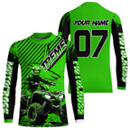 Green ATV Racing Jersey Upf30+ Custom Motocross Jersey Extreme Riding Shirt