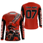 Red ATV Racing Jersey Upf30+ Custom Motocross Jersey Extreme Riding Shirt
