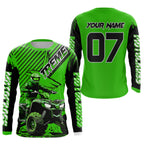 Green ATV Racing Jersey Upf30+ Custom Motocross Jersey Extreme Riding Shirt