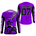 Purple ATV Racing Jersey Upf30+ Custom Motocross Jersey Extreme Riding Shirt