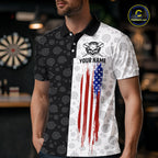 Custom American Flag Dart Team Shirt Skull Darts League Jersey