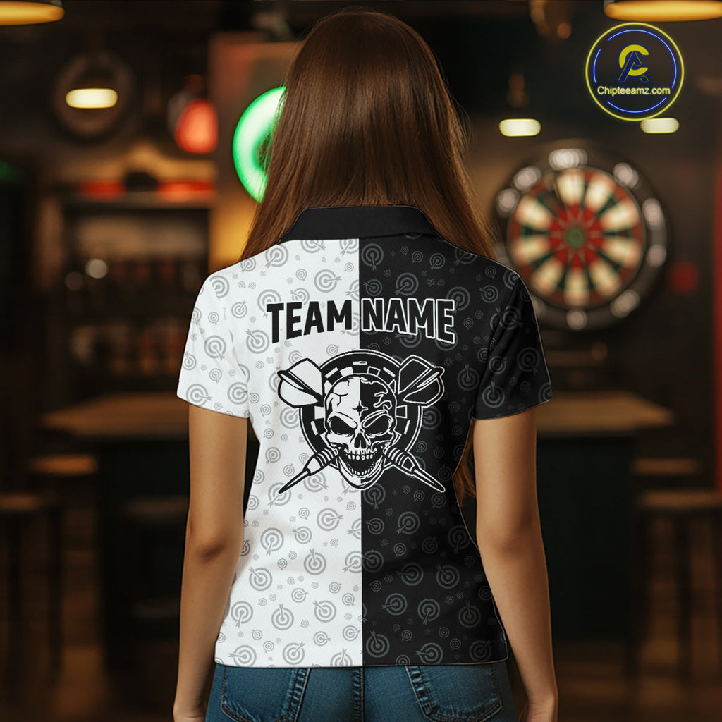 Custom American Flag Dart Team Shirt Skull Darts League Jersey