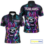 Custom Skull Bunny Bowling Shirt Gothic Bowling League Jersey