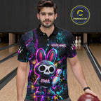 Custom Skull Bunny Bowling Shirt Gothic Bowling League Jersey